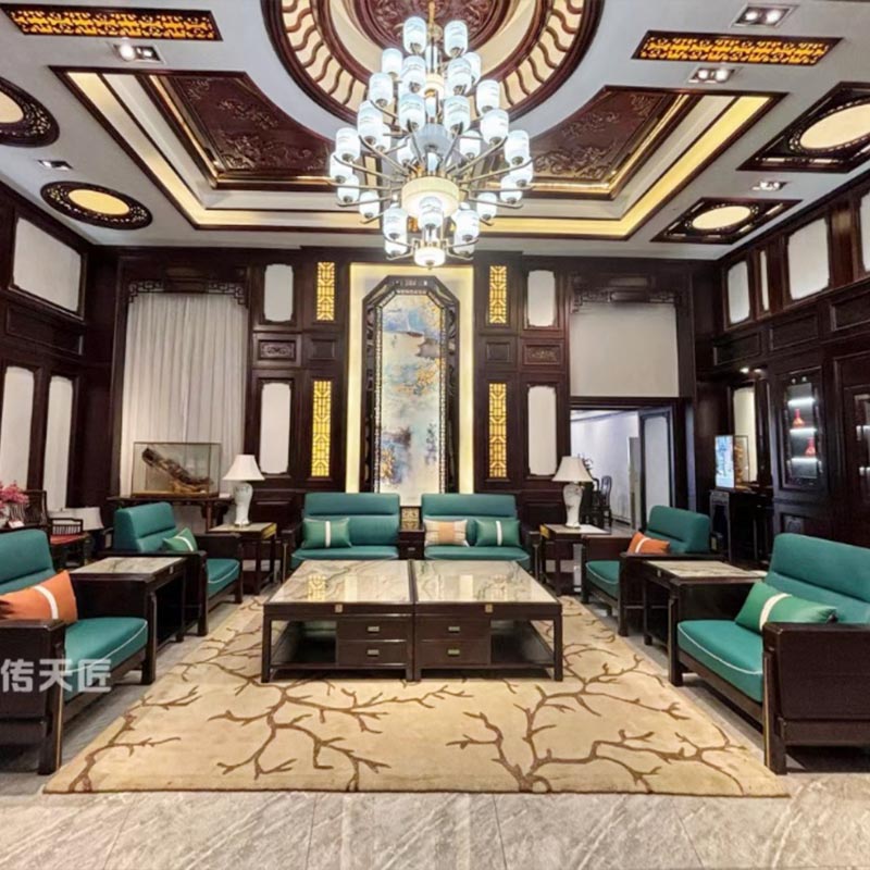 Living Room Solid Wood Sofa Bagong Chinese Style Set
